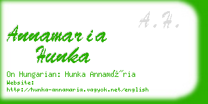 annamaria hunka business card